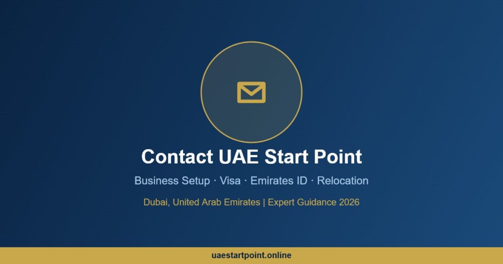 Contact UAE Start Point for business setup and visa help in Dubai